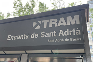 tram Encants de Sant Adria Barcelona stop