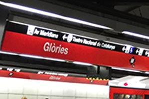 Barcelona Glories metro stop
