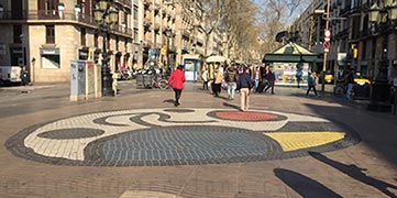 barcelona rambla Joan Miro mosaic
