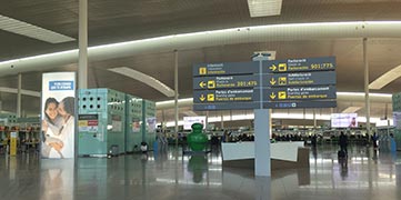 Boarding gates Barcelona airport T1