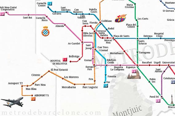 Barcelona Airport Metro Map barcelona-airport-metro-map