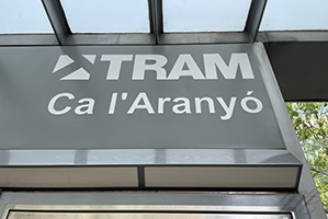 tram Ca l'Aranyo Barcelona stop