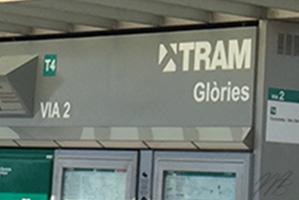 tram Glories Barcelona stop