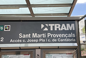 tram Sant Marti de Provençals Barcelona stop