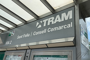 tram St Feliu Consell Comarcal Barcelona stop