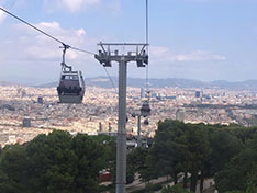 Montjuic cable car Barcelona