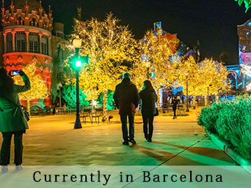 Barcelona lights in Sant Pau