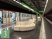 Barcelona subway line 3 stations