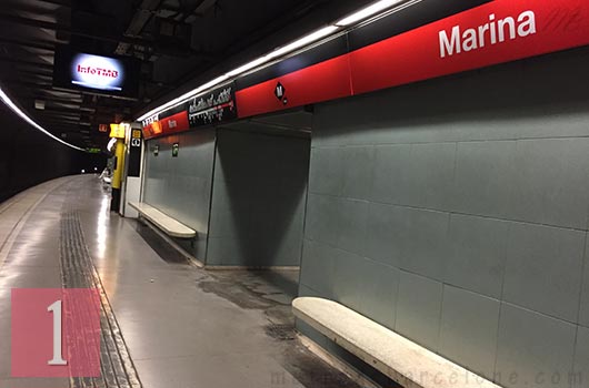 Barcelona metro Marina station