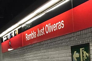 Barcelona Rambla Just Oliveras metro stop