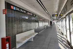 Barcelona ZAL Riu Vell metro stop