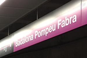 Barcelona Badalona Pompeu Fabra metro stop