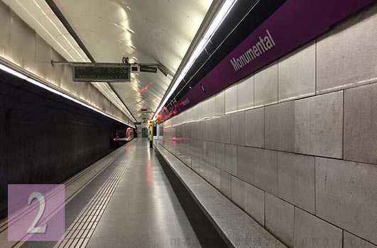 barcelona monumental metro station