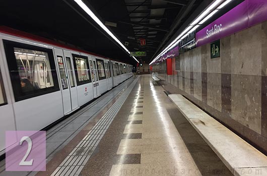barcelona sant roc metro station