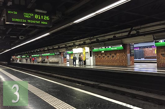 Barcelona paral-lel metro station