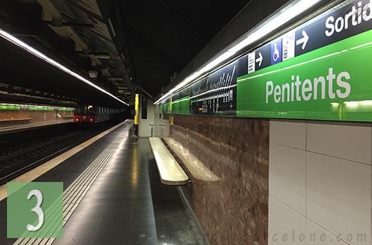 barcelona penitents metro station