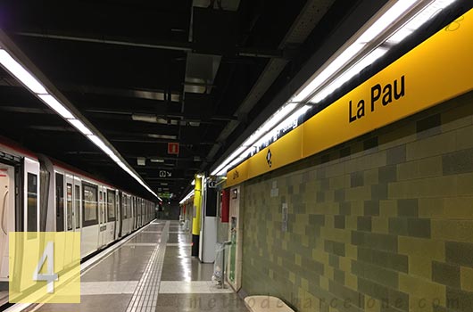 barcelona la pau metro station