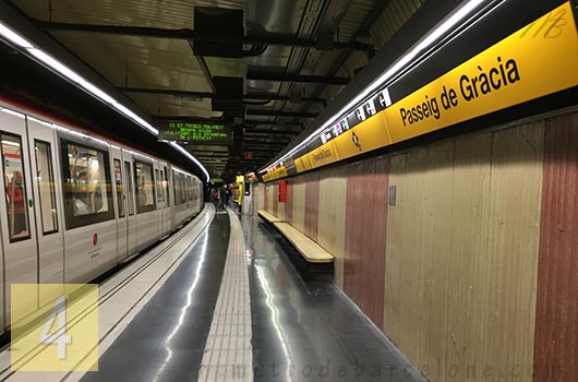 Barcelona passeig de gracia subway