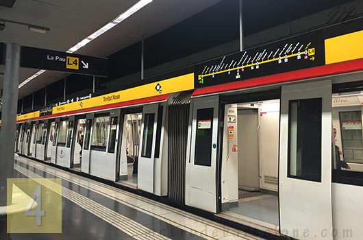 Barcelona Trinitat Nova metro sTop - Barcelona Trinitat Nova metro line 4  station