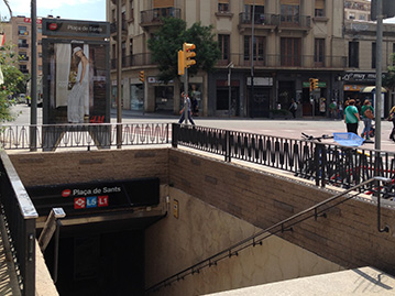 Barcelona Plaça de Sants metro stop