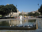 estatua plaça Catalunya Barcelona