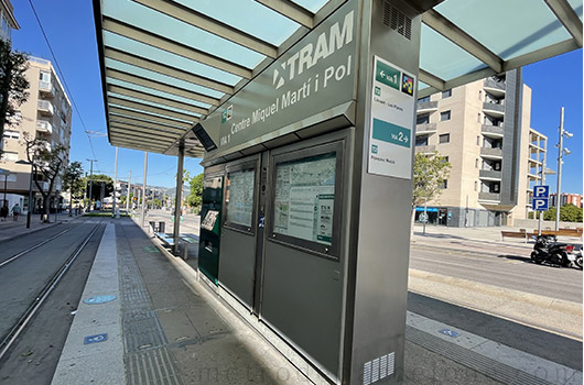 Barcelona tram Centre Miquel Marti Pol