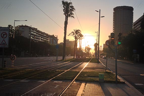 Barcelona tram Llevant Les Planes