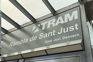 Barcelona tram Rambla de Sant Just