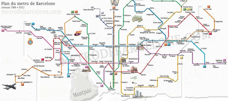 mapa del metro de Barcelona