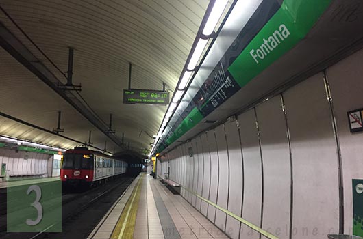 estacion de metro fontana Barcelona