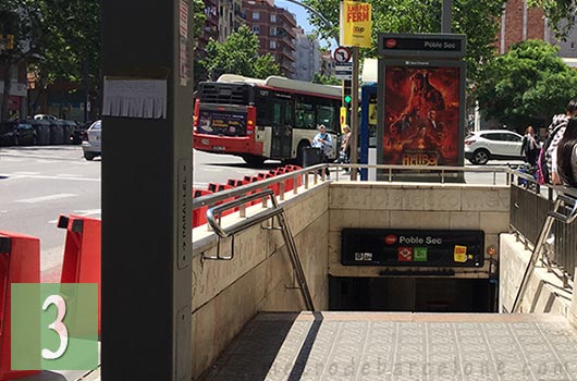 Estacio metro Poble sec de Barcelona