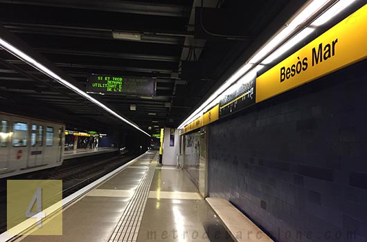 Barcelona metro Besos mar