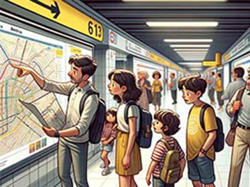 mapa con monumentos metro Barcelona