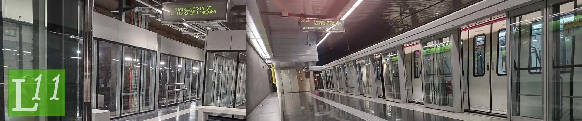 Barcelone metro ligne vert clair