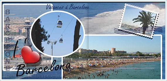 carte souvenir de Barcelone