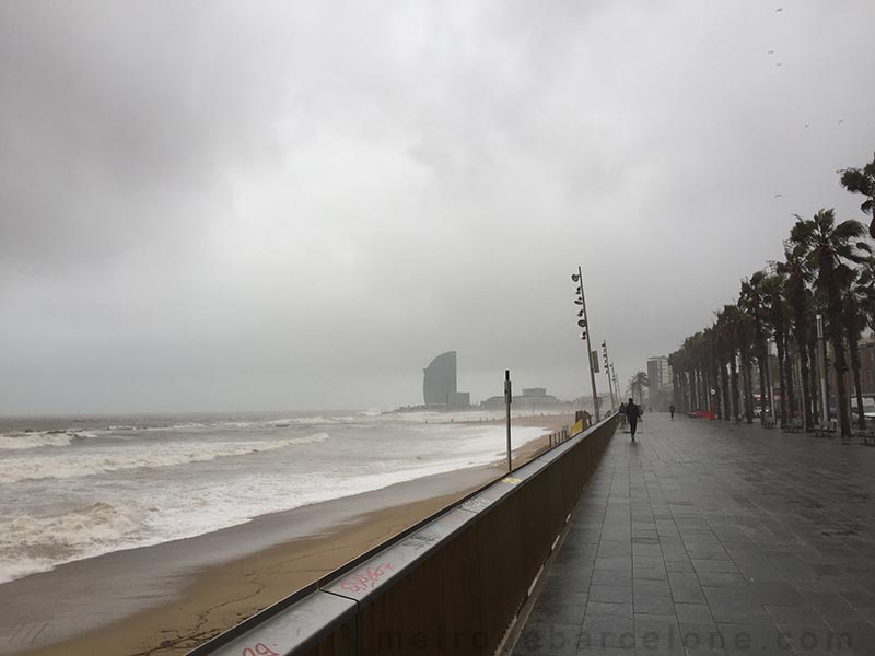 Barcelone jour de pluie
