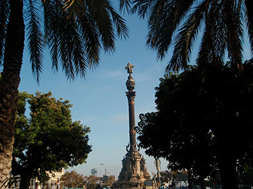 Barcelone colonne colomb photos
