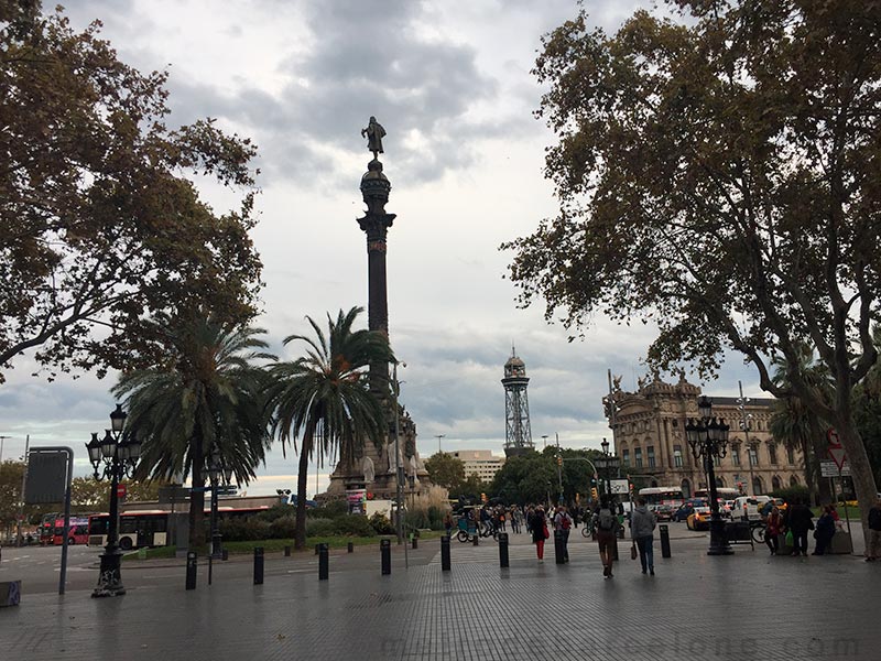 Mirador Colomb Rambla Barcelone