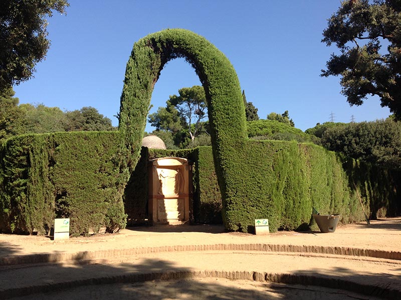 entrée parc labyrinthe Barcelone