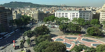 Plaça Catalunya in Barcelona