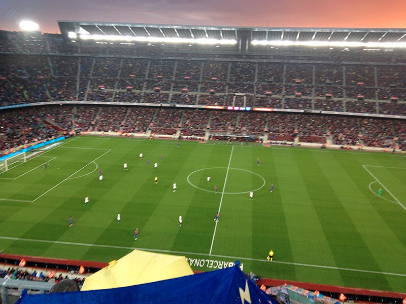 Camp Nou Barcelone quand il pleut