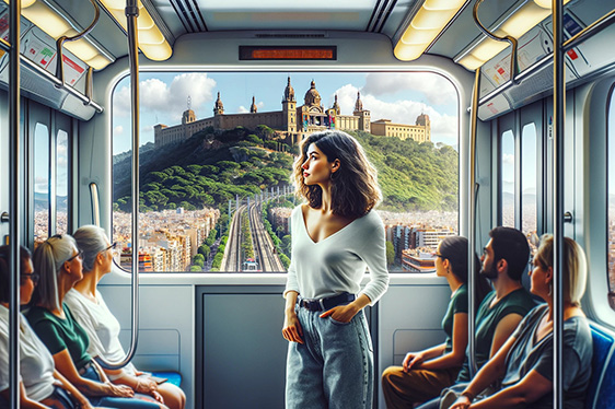 métro de Montjuic Barcelone