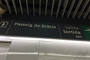 station train passeig de gracia Barcelone