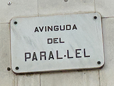 Barcelone rue Paral-lel