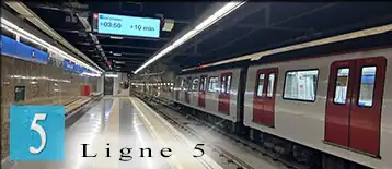 ligne bleue du metro de Barcelone