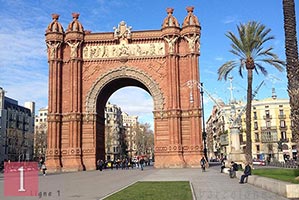 arc de triophe Barcelone metro