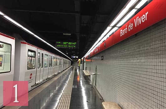 Barcelone métro Baro de Viver