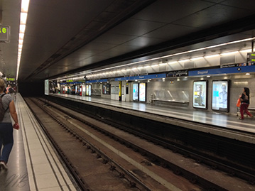 station de métro Diagonal Barcelone