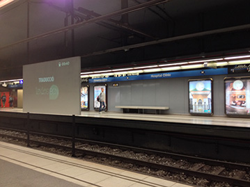 Hospital clinic Barcelone métro