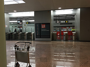 Barcelone metro terminal T1 aeroport
